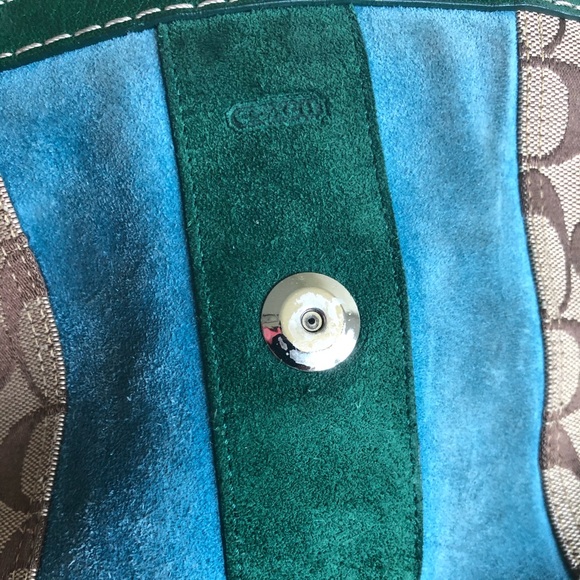 Coach suede trim color block bag *Authentic* - Picture 6 of 12
